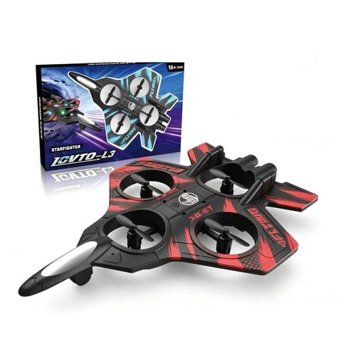 RC 2.4GHz Remote Control Fighter Floating Fighter for Beginners with Colorful LED Light and USB Charging Remote Control Plane