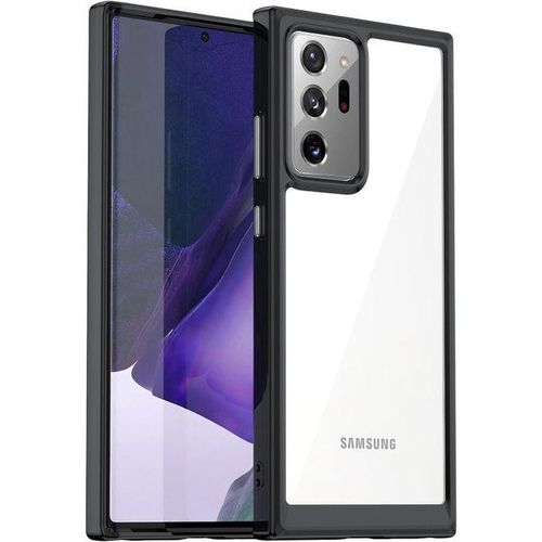 Magic Shockproof Mobile Case with Matte Black TPU Frame and Scratch-Resistant Transparent Back for Samsung Galaxy Note 20 Ultra (Black)