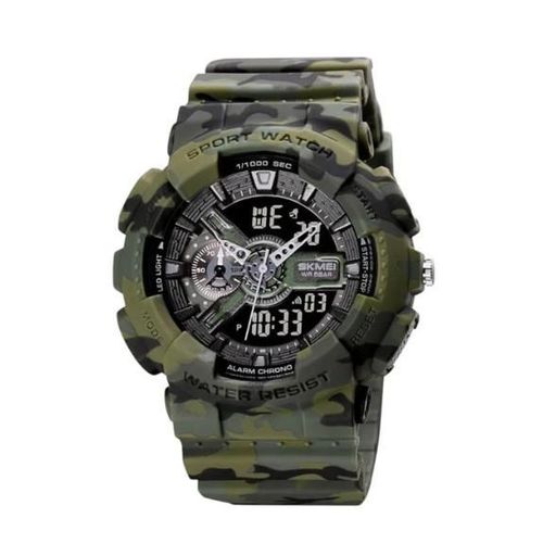 Digital Sports Watch – Army Green (Model 1688)