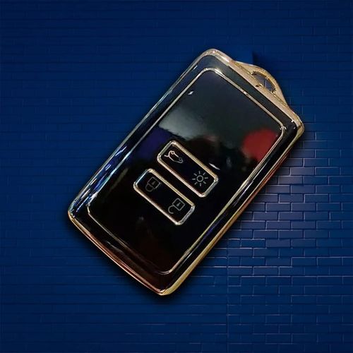 TPU Car Key Cover Compatible with Renault KOLEOS Triber Kadjar (Black)