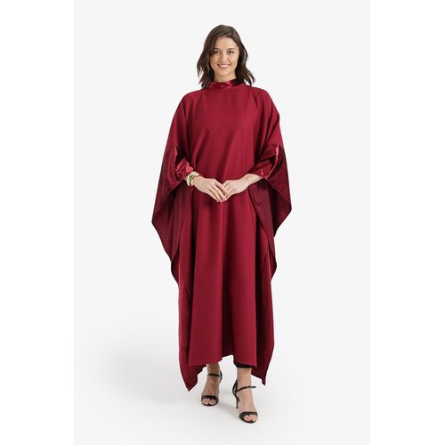 Asymmetric Mock Neck Abaya