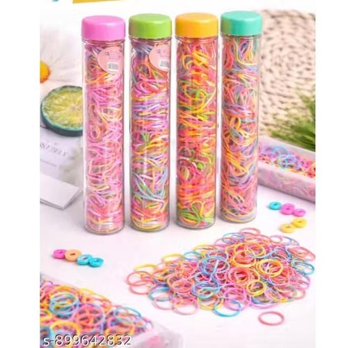 Elastic Water Resistant Mini Hair Ties - 120 Pcs