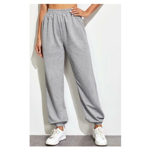Plain Pants With Legs -gray -