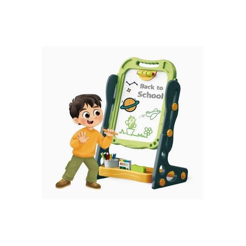 2x1 Double-Sided Drawing Board Stand for Kids with Blackboard and Whiteboard, Board Game, Birthday Gift for Kids Girls and Boys