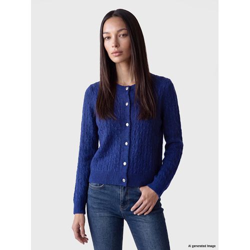 Cable Knit Patterned Women's Knitwear Cardigan