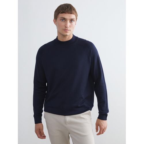Mens Half Fisherman Ribbed Knit Sweater