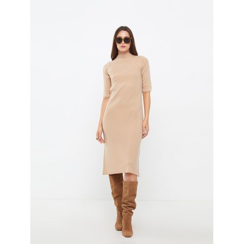 Half Turtleneck Straight Short Sleeve Women's Knitwear Dress