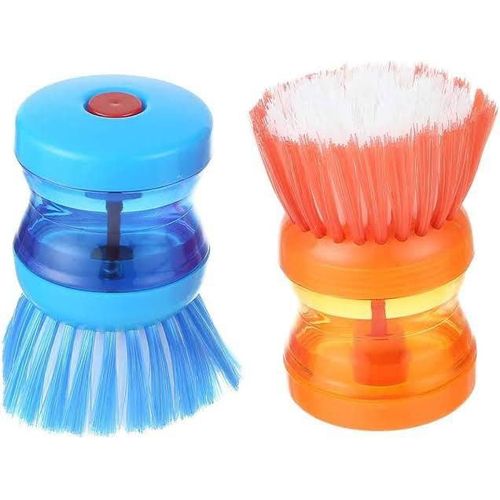 2 cleaning brushes with a soap tank