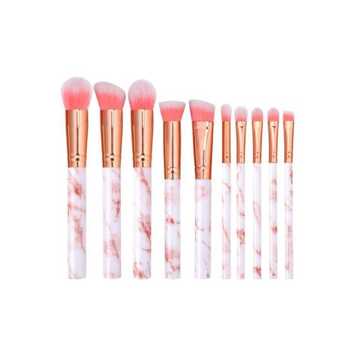 Beauenty 10-Piece Makeup Brush Set White/Gold/Pink