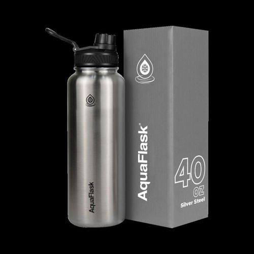 Stainless Steel Water Bottle Regular 40Oz - 1,182 Ml - Silver Steel