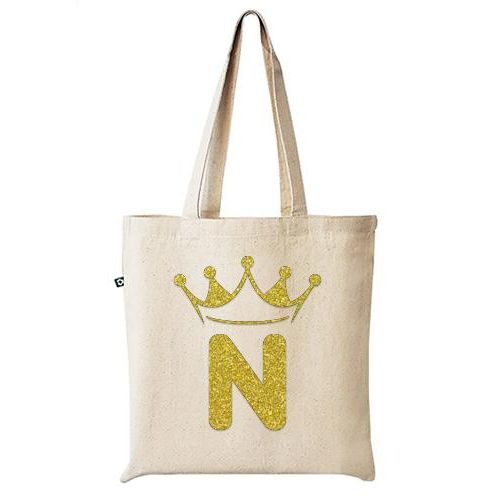 tote bag white High quality 100% lines handbag white distinctive design and shapes, multi-use (travel/lecture/club/work), letter N gold crown