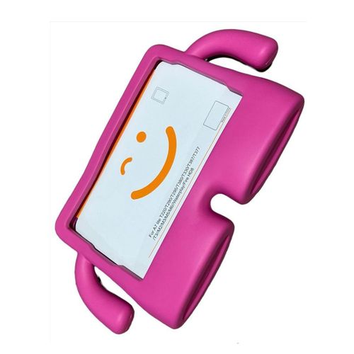 غطاء حماية لجهاز سامسونج جالاكسي تاب A7 لايت 8.7 بوصة 2021 (-T225 / -T220)، غطاء كرتوني مقاوم للصدمات للأطفال مع حامل، لون وردي داكن