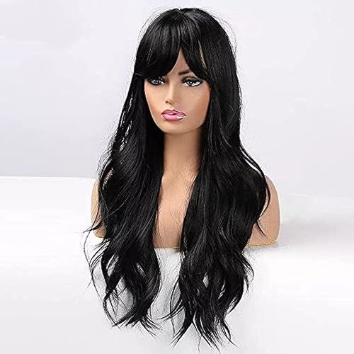 Long Wavy Black Synthetic Hair Wig