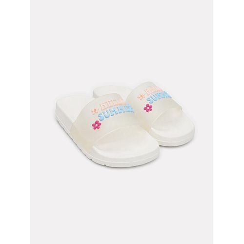 Slogan Printed Girl's Slider