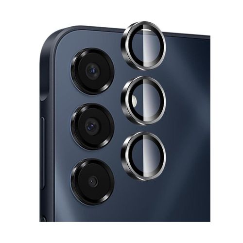 Camera Lens Protector for Samsung Galaxy A16 Accessories, 9H Tempered Glass Metal Individual Ring Camera Cover Screen Protector for Samsung A16, Case Friendly, Anti Scratch (Black)