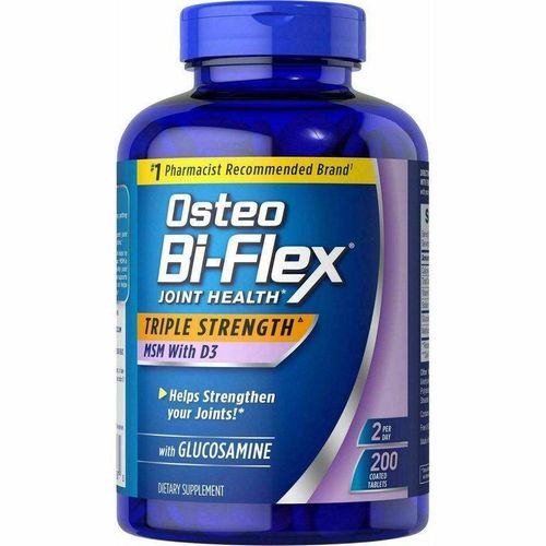 Triple Strength Glucosamine 1500 mg, MSM 1500 mg with Vitamin D3 1000 UI Tablets, 200 Count