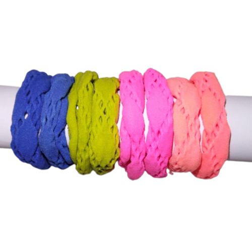 Set Of Eight Colourful Hair Ties