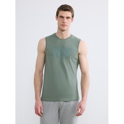 Crew Neck Sleeveless Man T-Shirt