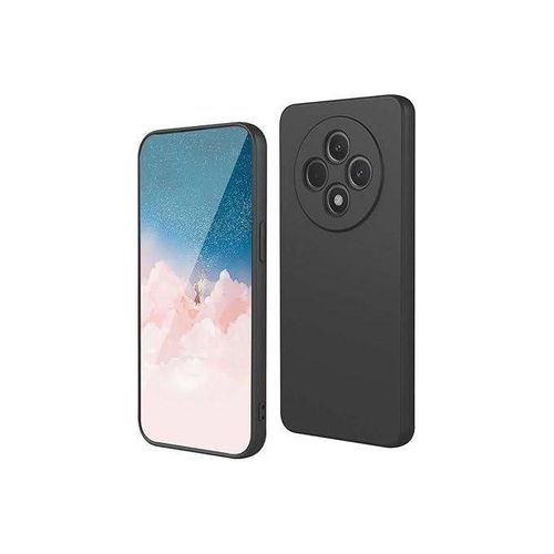 RENO 12F Shockproof Silicone Back Case with Fur Lining and Full Camera Protection Compatible with OPPO Reno 12F (Black)
