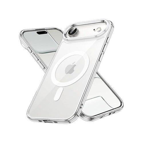 Magnetic Cover for iPhone New 17 Air 6.6 Inches Compatible with MagSafe, Shockproof Mobile Phone Bumper Case, Anti-Scratch Back Transparent (Transparent)