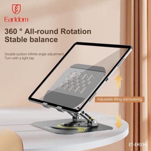 Earldom-ET EH334 Foldable Stand Tablet Stand Phone Holder Adjustable Desktop Stand Cooling Ergonomic Metal Stand Office Study Workstation