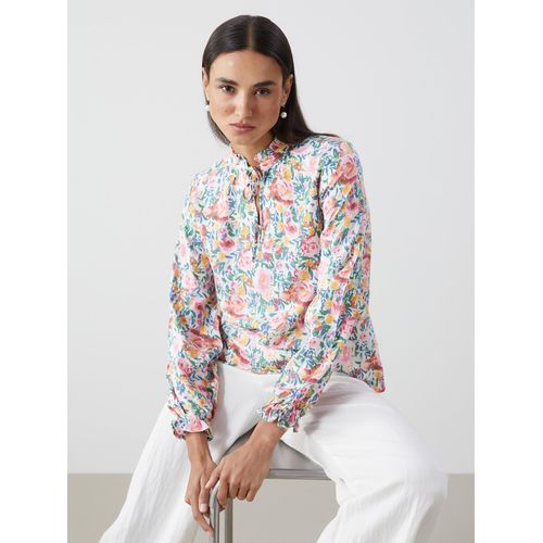 Tie Neck Floral Women's Blouse