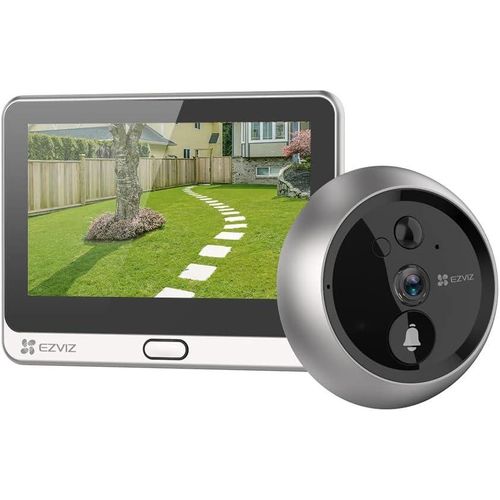 DP2C 1080p Wireless Peephole Doorbell Camera with 4.3 Color Screen - Silver