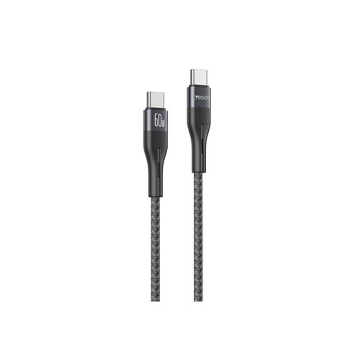 Yesido CA156 PD 60W USB-C / Type-C to USB-C / Type-C Charging Data Cable, Length: 1m(Black)