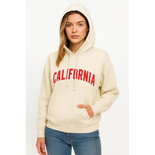 CALIFORNIA Print Hoodie - Beige