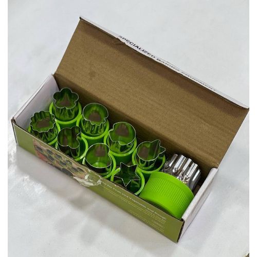 9 Pcs Vegetable Cutter Shapes Set Cookie Stamps Mold Cookie Mini Pie Fruit andCutter Decorative Food for Kids Baking and Food Supplement Tools Accessories Crafts for Kitchen, Multi Color, SSZ301 ( SPECIAL OFFER )