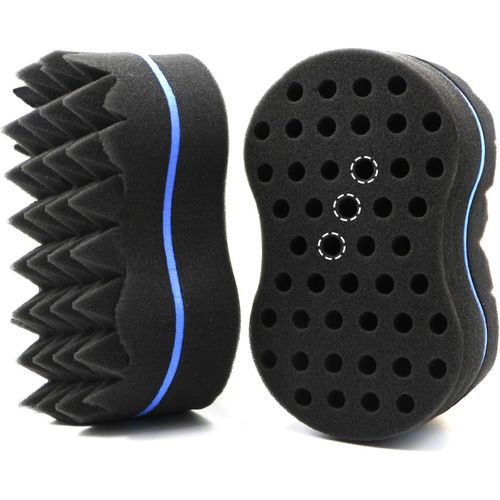 Hair Sponge Magic Barber Twist Curl Brush Sponge Dreads Locking Afro Coil CombBlue 2 CountPack of 1