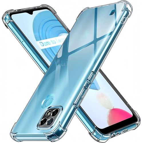 Realme C21Y phone case made of soft, flexible, transparent rubber with reinforced corner bumpers for shock protection clear case for Realme C21Y Realme C25Y