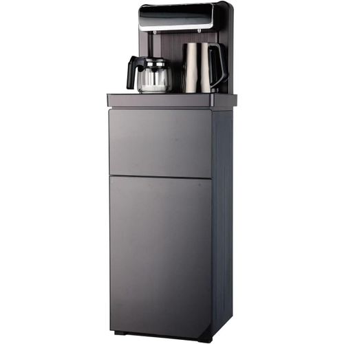Bottom Load Water Dispenser with Tea Bar Station, Dark Grey