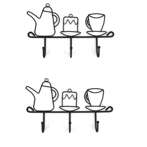 Wall Hook Hanger for Keys or Small Kitchen Towels - 2-Pack