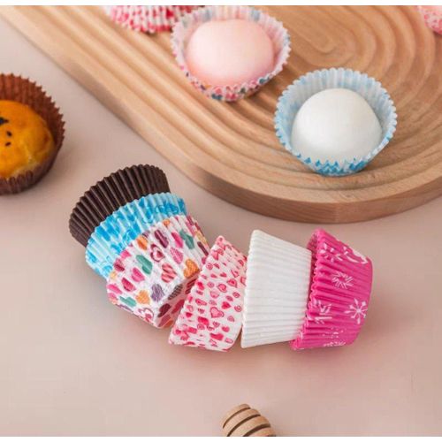 Premium Quality Paper Cupcake Sheets for Home and Professional Baking – Oil and Heat Resistant – Multicolor% (60)