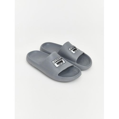 Slogan Printed Men's Sliders