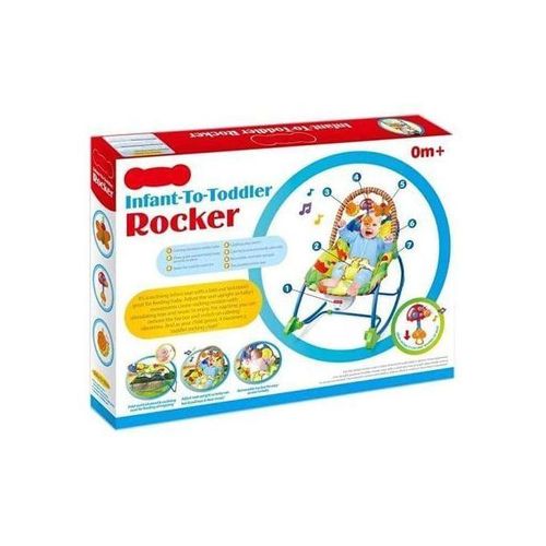 كرسي هزاز للأطفال الرضع إلى الأطفال الصغار قابل للحمل والتصميم الفريد وقابل للطي مع اهتزاز للأطفال