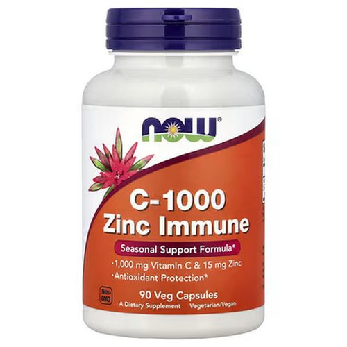 Vitamin C-1000 Zinc Immune Support, Vitamin C, 1000 mg Zinc, 15 mg Zinc, 90 Vegetarian Capsules