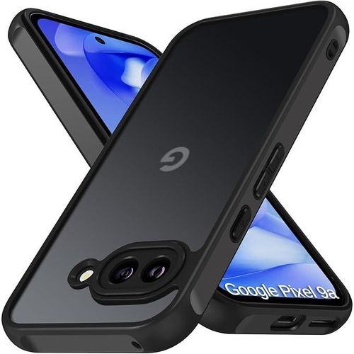 Case for Google Pixel 9A, Full Camera Protection, Military Standard, Shockproof Mobile Phone Case, Matte Translucent Back, Anti-Fingerprint Protective Case (Black)