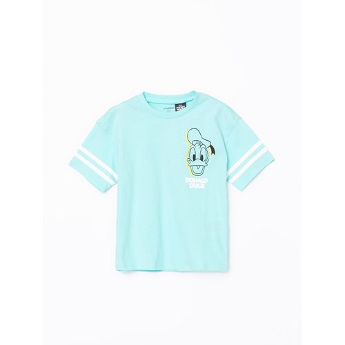 Crew Neck Donald Duck Printed Baby Boy's T-Shirt
