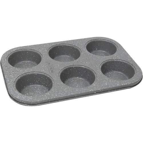 muffin mold, 6 cavities - grey