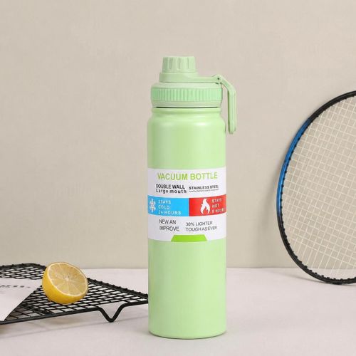800ml Vacuum Insulated Stainless Steel Thermal Bottle, Leakproof, BPA Free, Hot/Cold Sports Water Bottle for Coffee, Tea, Travel (Mint Green)