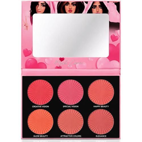 6 Color matte powder blusher palette large size 1105