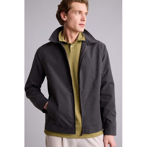 Slim Fit Shirt Collar Lined Lightweight Jacket