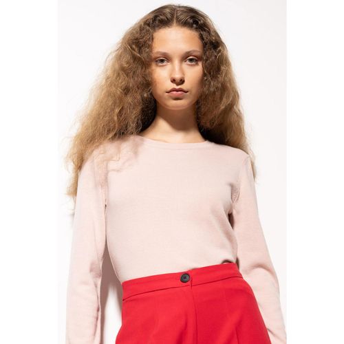Regular Fit Soft Texture Crew Neck Basic Plain Knit Sweater