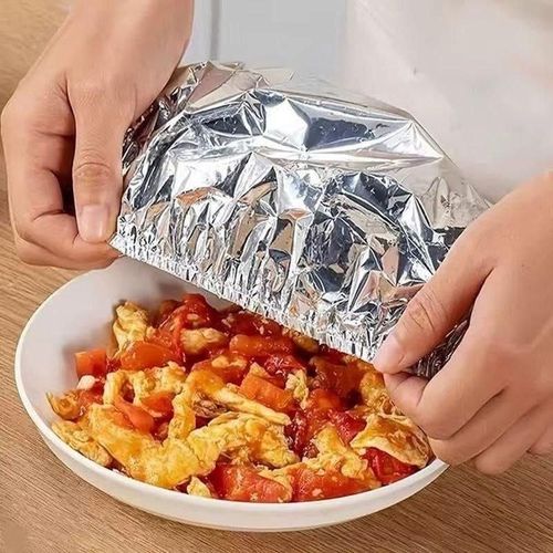 10-Piece Elastic Aluminum Foil Food Storage Covers & Shower Caps (11–28 cm)