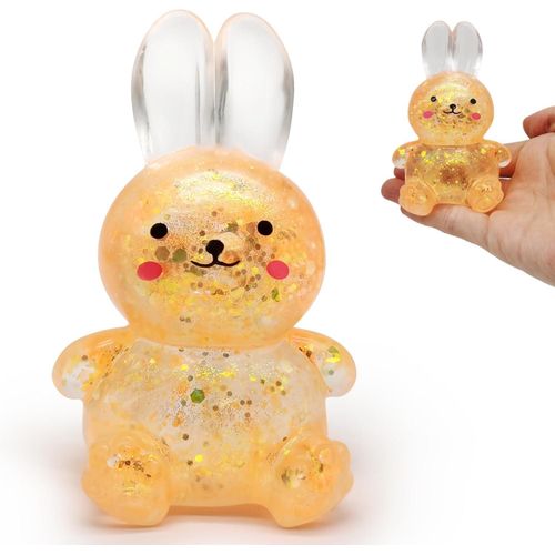 Squishy mochi squeeze toy for kids to relieve stress and Easter toys for boys and girls orange