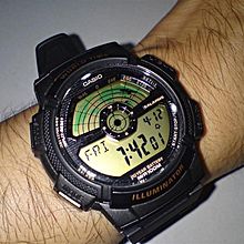 AE-1100W-1BVDF Resin Digital Watch - Black