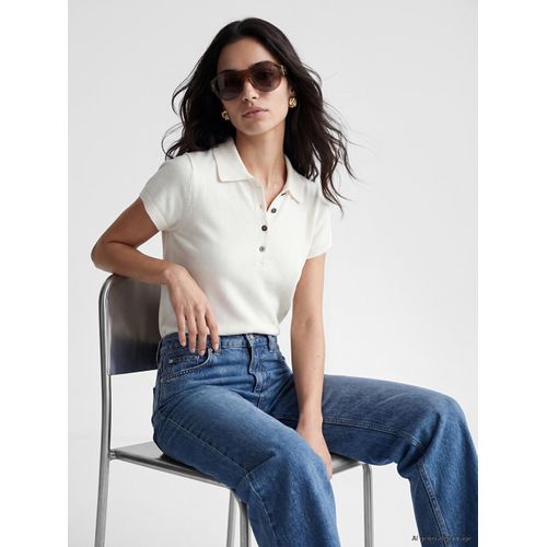 Polo Collar Women's Knitwear Sweater