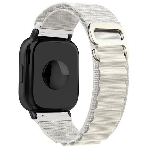 Nylon Band Compatible with Xiaomi Redmi Watch 5 Active/Redmi Watch 5 Lite, 22mm Metal Buckle Sports Watch Strap Men Women Replacement Strap - White
